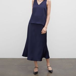 Club Monaco Satin Slip Skirt